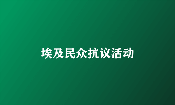 埃及民众抗议活动