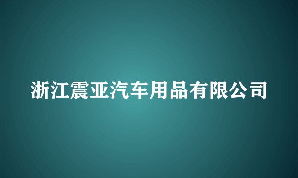 浙江震亚汽车用品有限公司