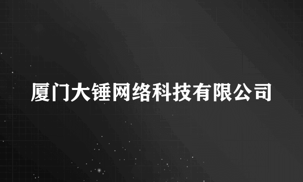 厦门大锤网络科技有限公司