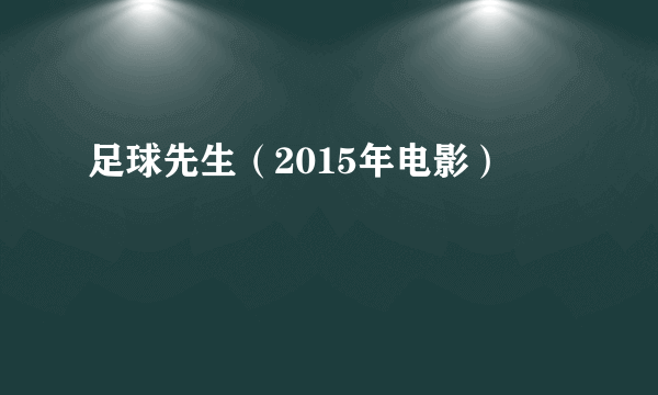 足球先生（2015年电影）