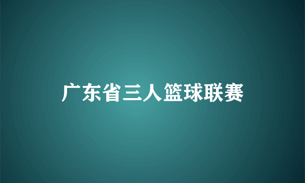 广东省三人篮球联赛