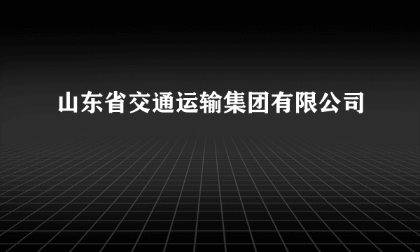 山东省交通运输集团有限公司