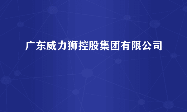 广东威力狮控股集团有限公司