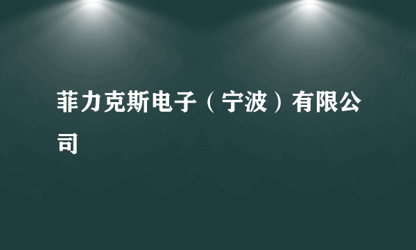 菲力克斯电子（宁波）有限公司