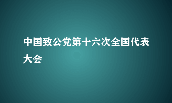 中国致公党第十六次全国代表大会