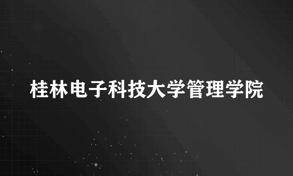 桂林电子科技大学管理学院