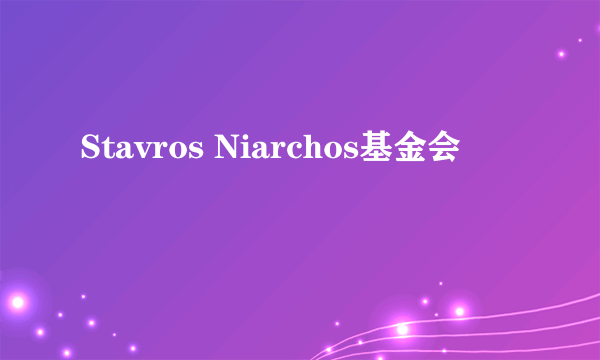 Stavros Niarchos基金会