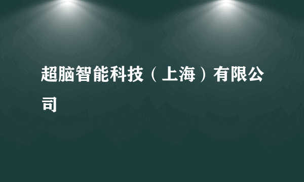 超脑智能科技（上海）有限公司