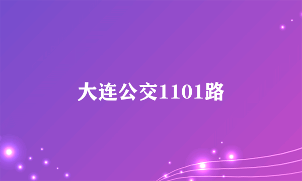 大连公交1101路