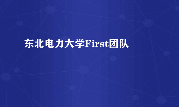 东北电力大学First团队