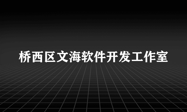 桥西区文海软件开发工作室