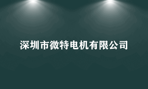 深圳市微特电机有限公司