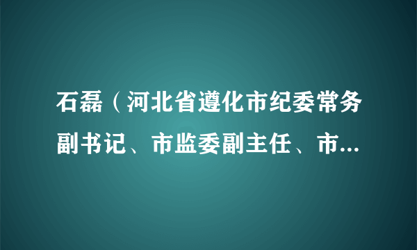 石磊（河北省遵化市纪委常务副书记、市监委副主任、市委巡察办主任、一级主任科员）