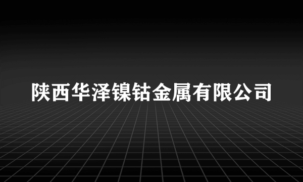 陕西华泽镍钴金属有限公司