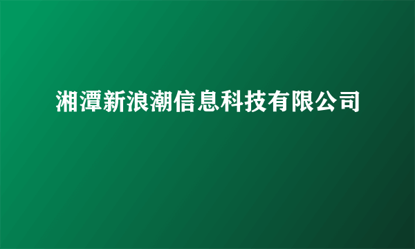 湘潭新浪潮信息科技有限公司