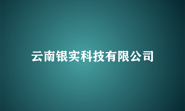 云南银实科技有限公司