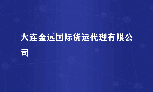 大连金远国际货运代理有限公司