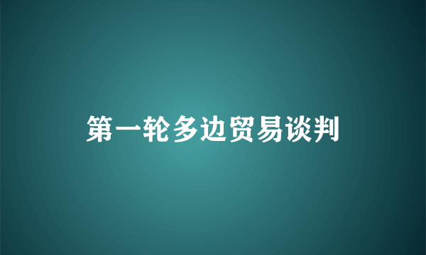 第一轮多边贸易谈判