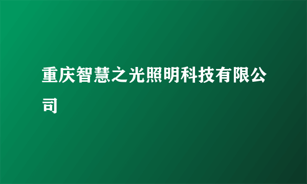 重庆智慧之光照明科技有限公司