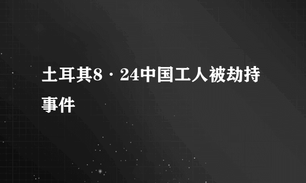 土耳其8·24中国工人被劫持事件