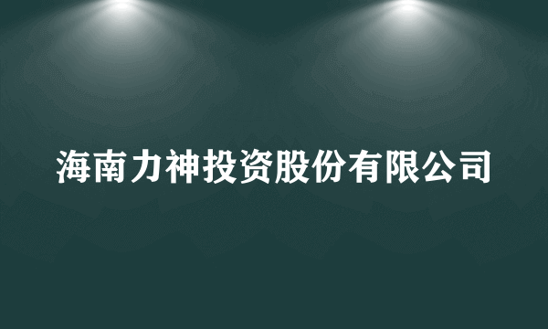 海南力神投资股份有限公司