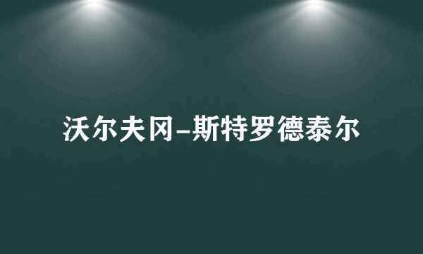 沃尔夫冈-斯特罗德泰尔