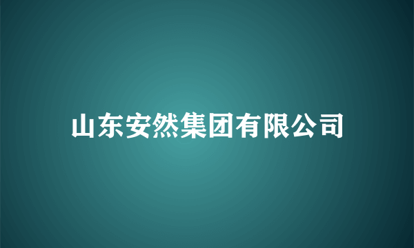 山东安然集团有限公司