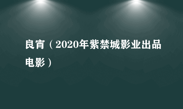 良宵（2020年紫禁城影业出品电影）