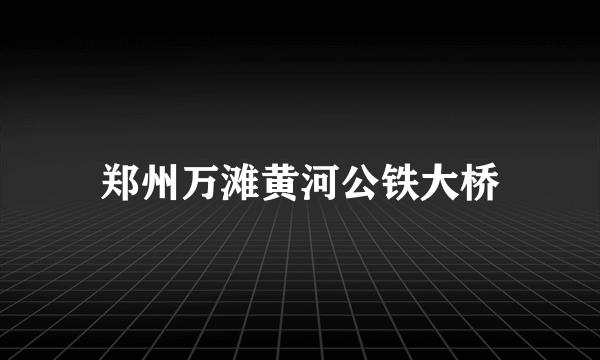 郑州万滩黄河公铁大桥