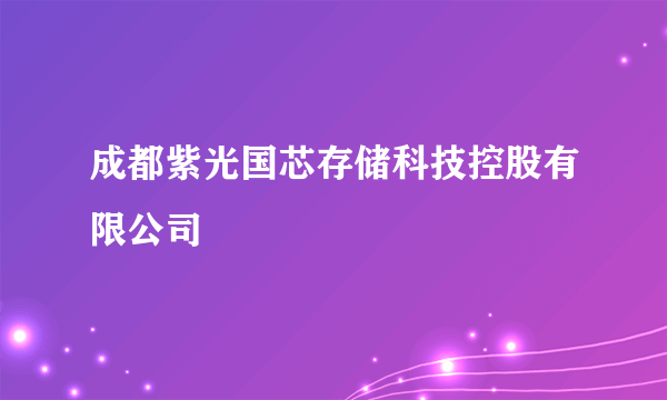 成都紫光国芯存储科技控股有限公司