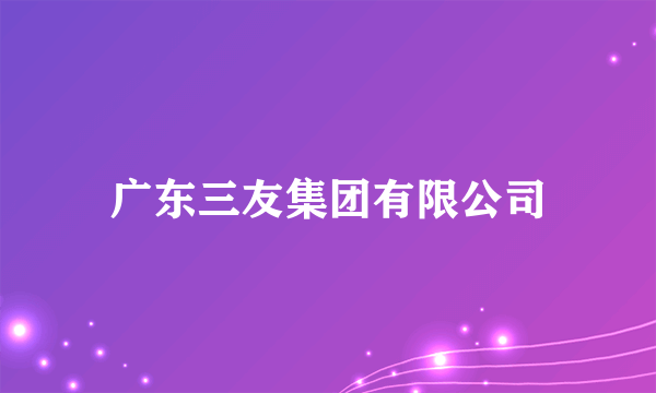 广东三友集团有限公司