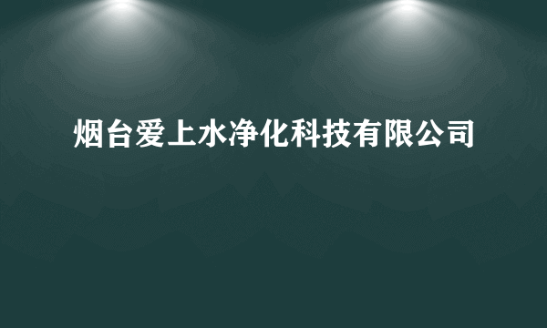 烟台爱上水净化科技有限公司