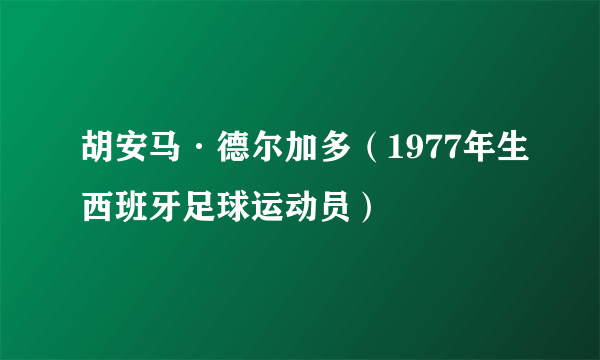 胡安马·德尔加多（1977年生西班牙足球运动员）