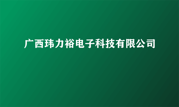 广西玮力裕电子科技有限公司