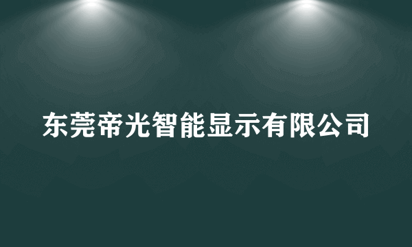 东莞帝光智能显示有限公司