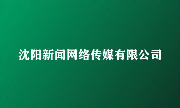 沈阳新闻网络传媒有限公司