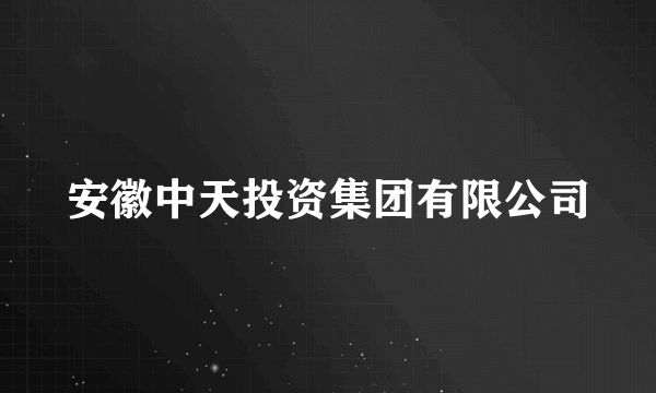 安徽中天投资集团有限公司