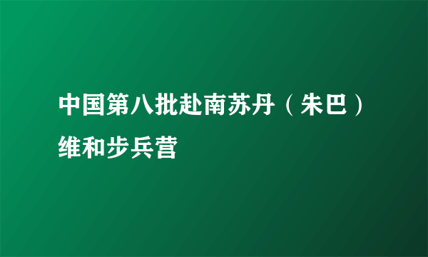 中国第八批赴南苏丹（朱巴）维和步兵营