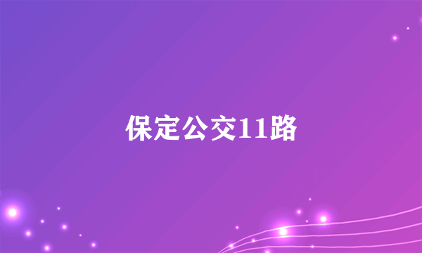 保定公交11路