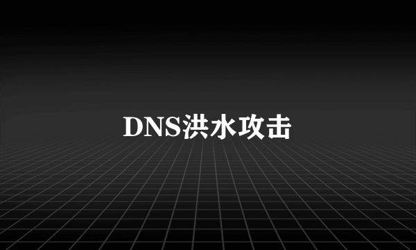 DNS洪水攻击