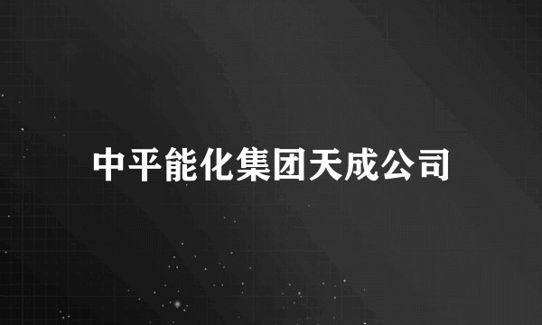 中平能化集团天成公司