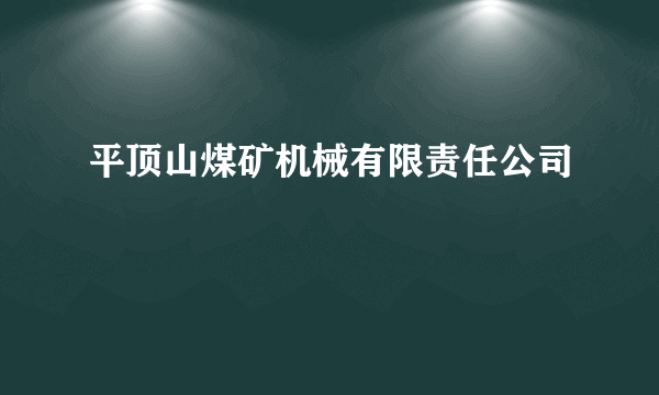 平顶山煤矿机械有限责任公司