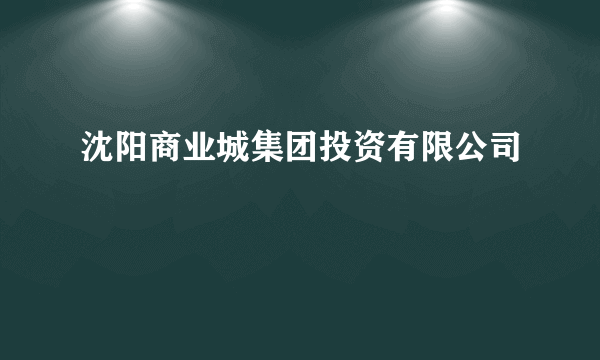 沈阳商业城集团投资有限公司