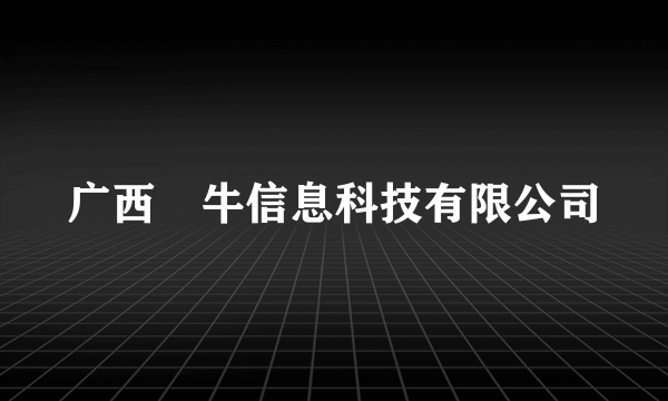 广西犇牛信息科技有限公司