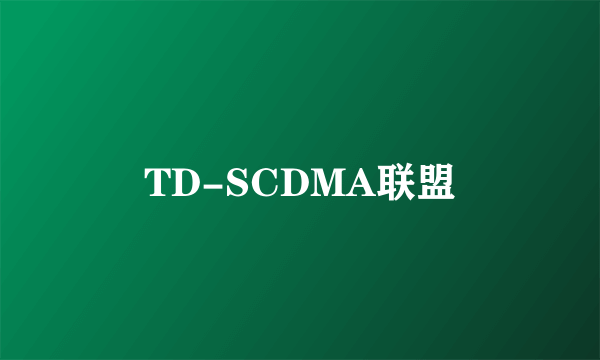 TD-SCDMA联盟