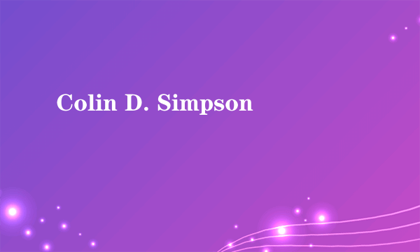 Colin D. Simpson