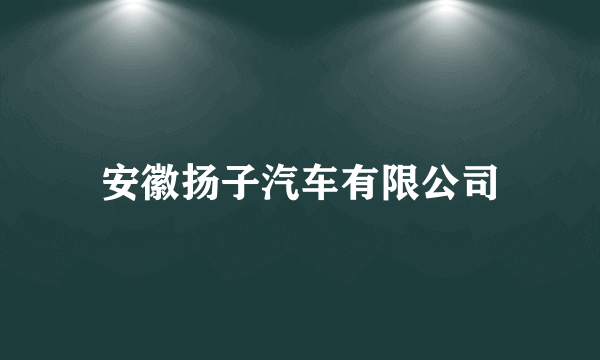 安徽扬子汽车有限公司