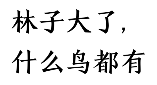 林子大了，什么鸟都有