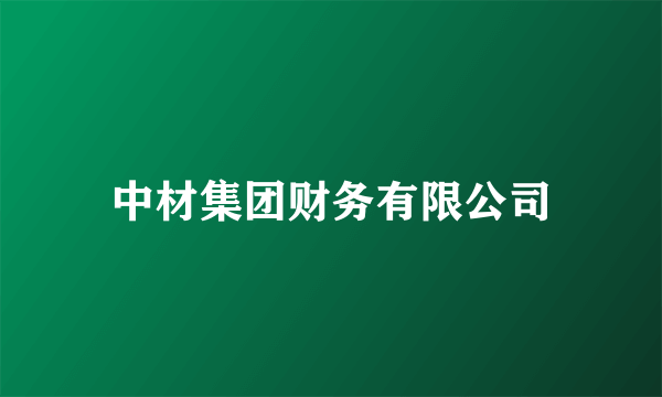 中材集团财务有限公司