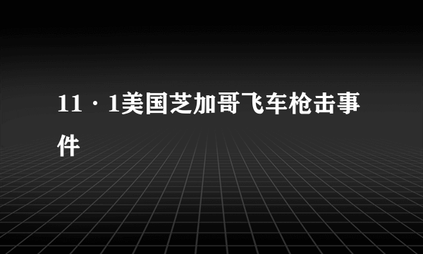 11·1美国芝加哥飞车枪击事件